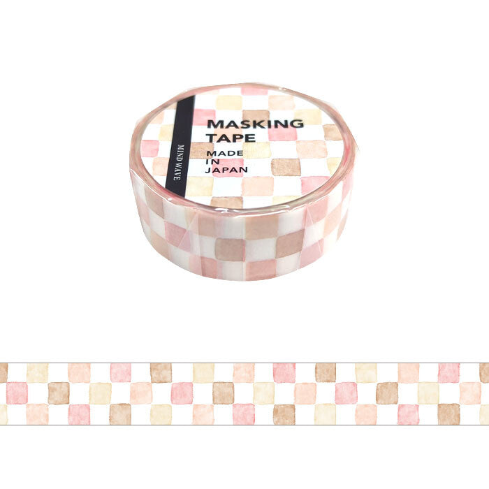 Mind Wave Washi Tape - Checkered - Pink