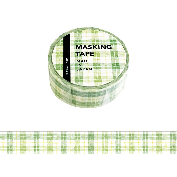 Mind Wave Washi Tape - Checkered - Green