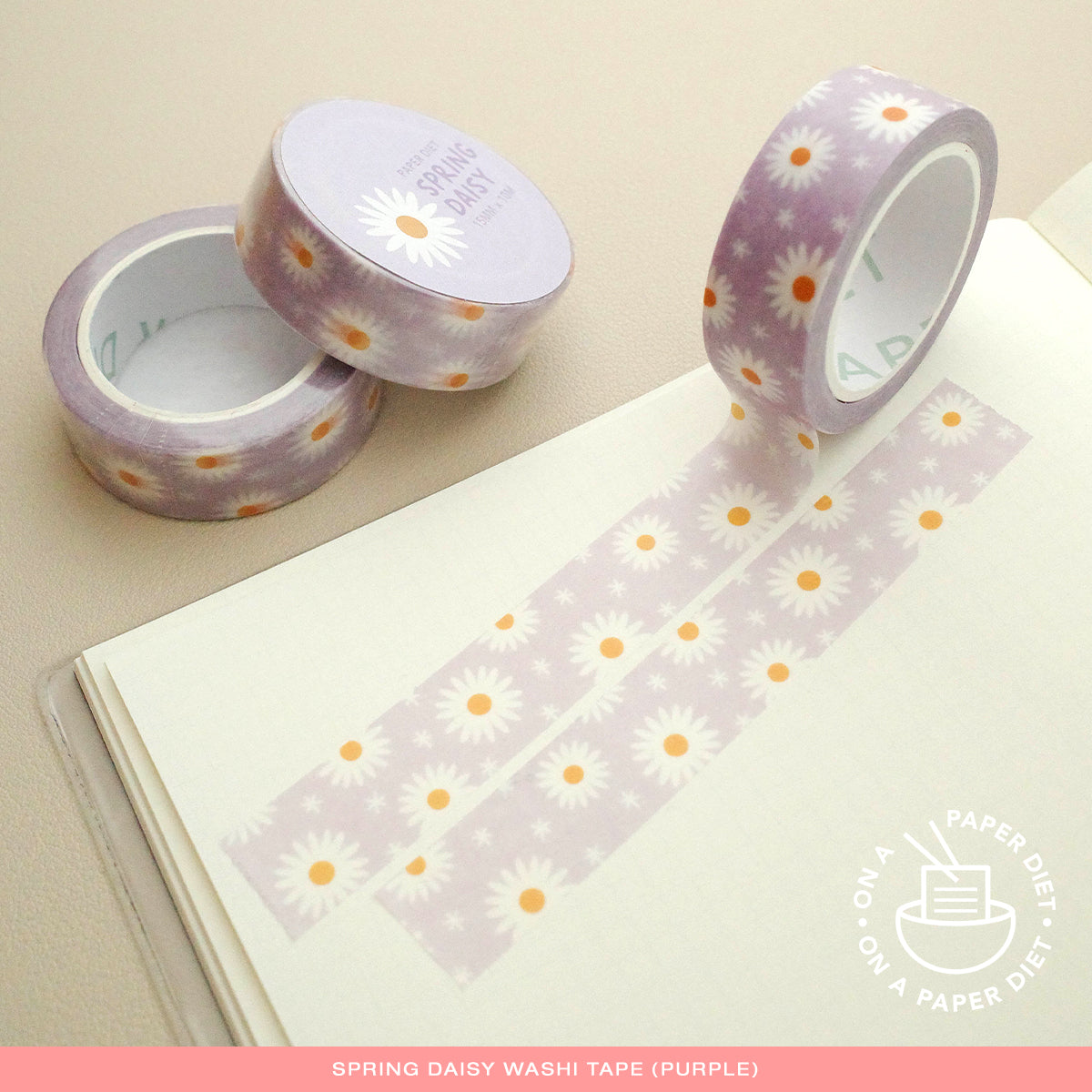 Paper Diet Washi Tape - Purple Daisy