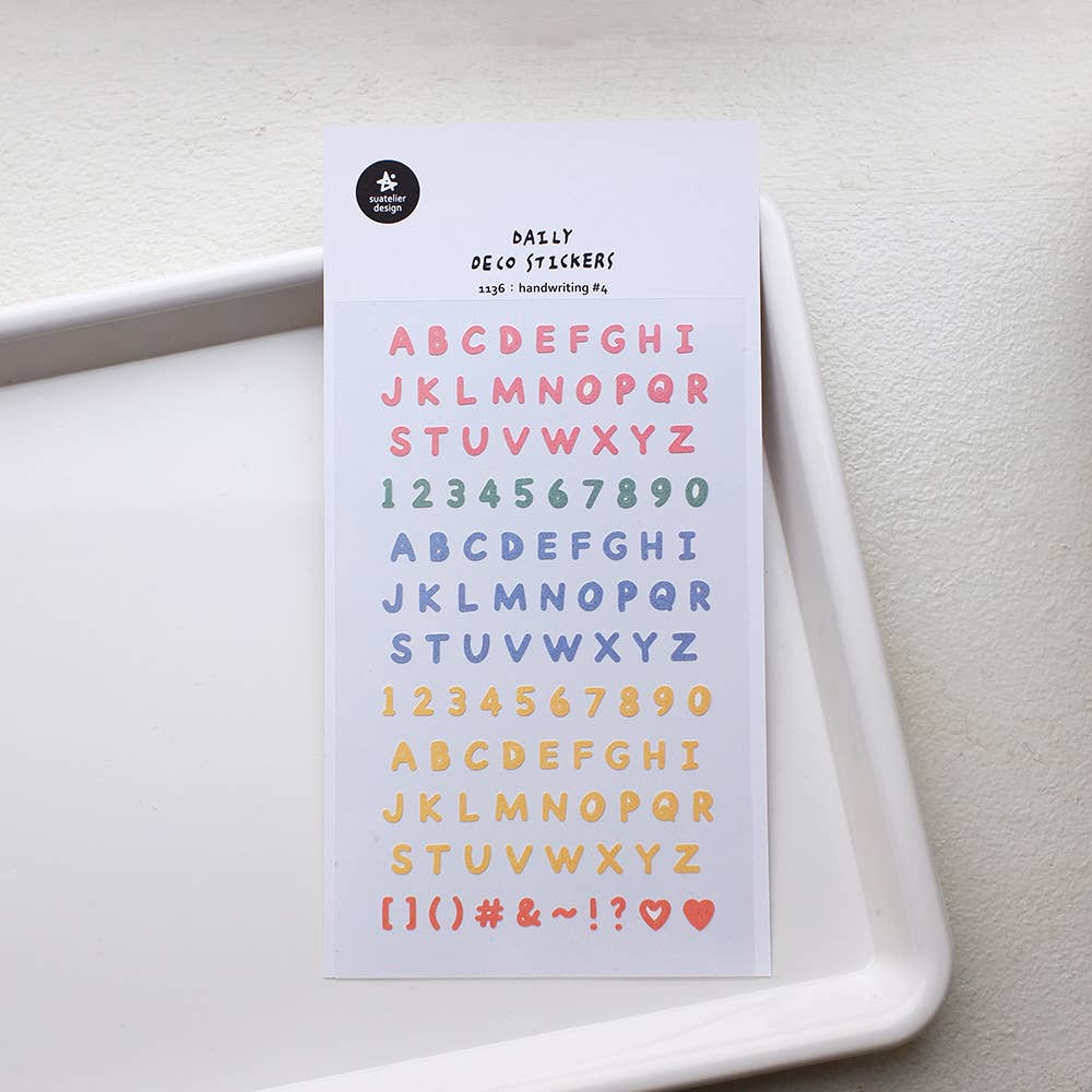 Suatelier Sticker Sheet - Handwriting #4