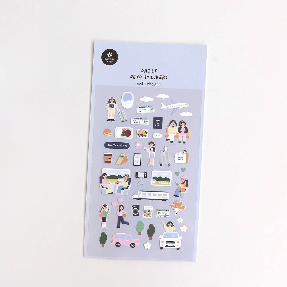 Suatelier Sticker Sheet - Vlog_trip