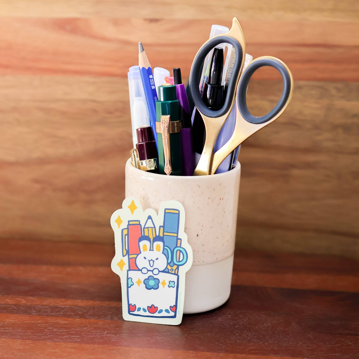 Thousand Skies Vinyl Sticker (Holographic) Pen Holder