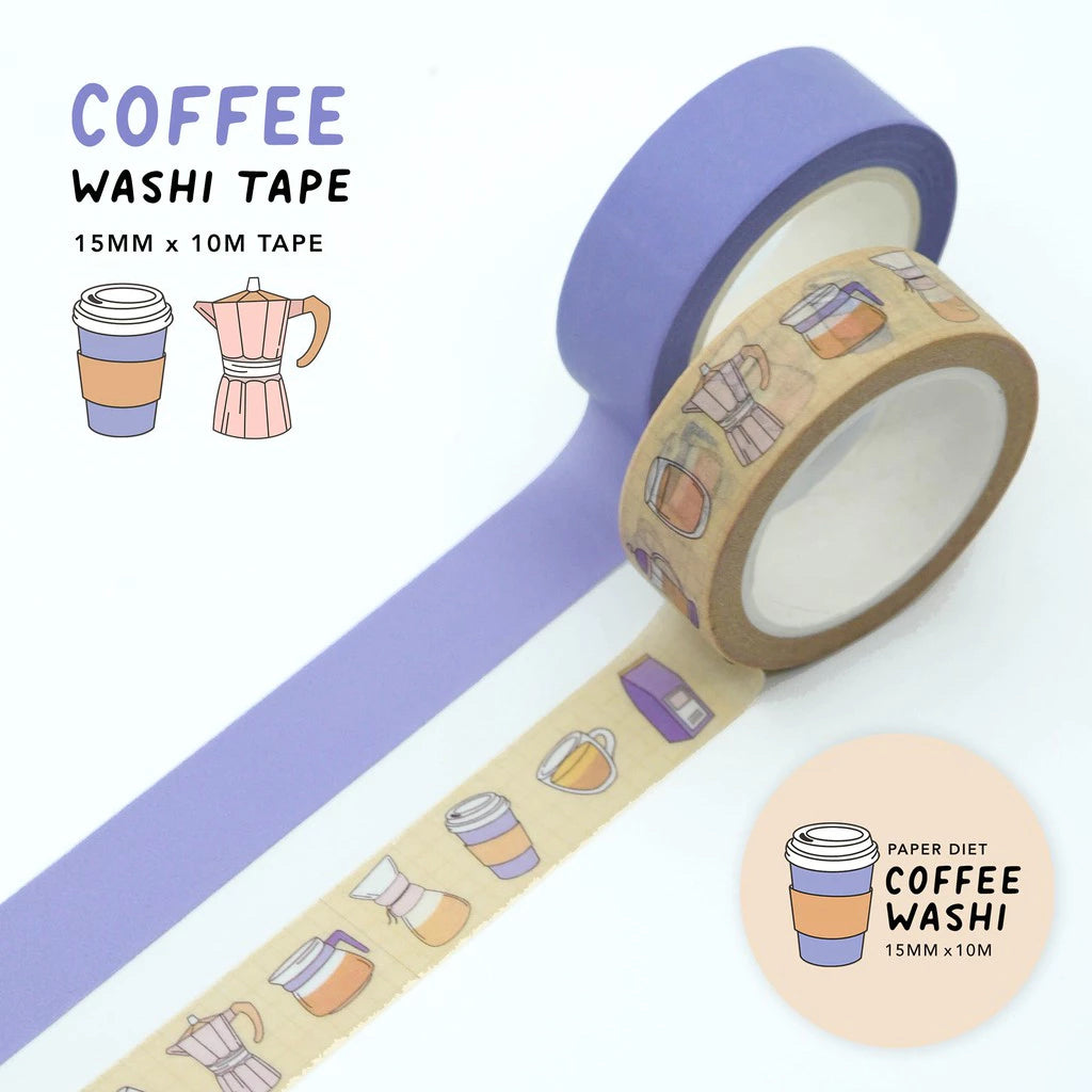 Paper Diet - Washi Tape - Coffee Washi