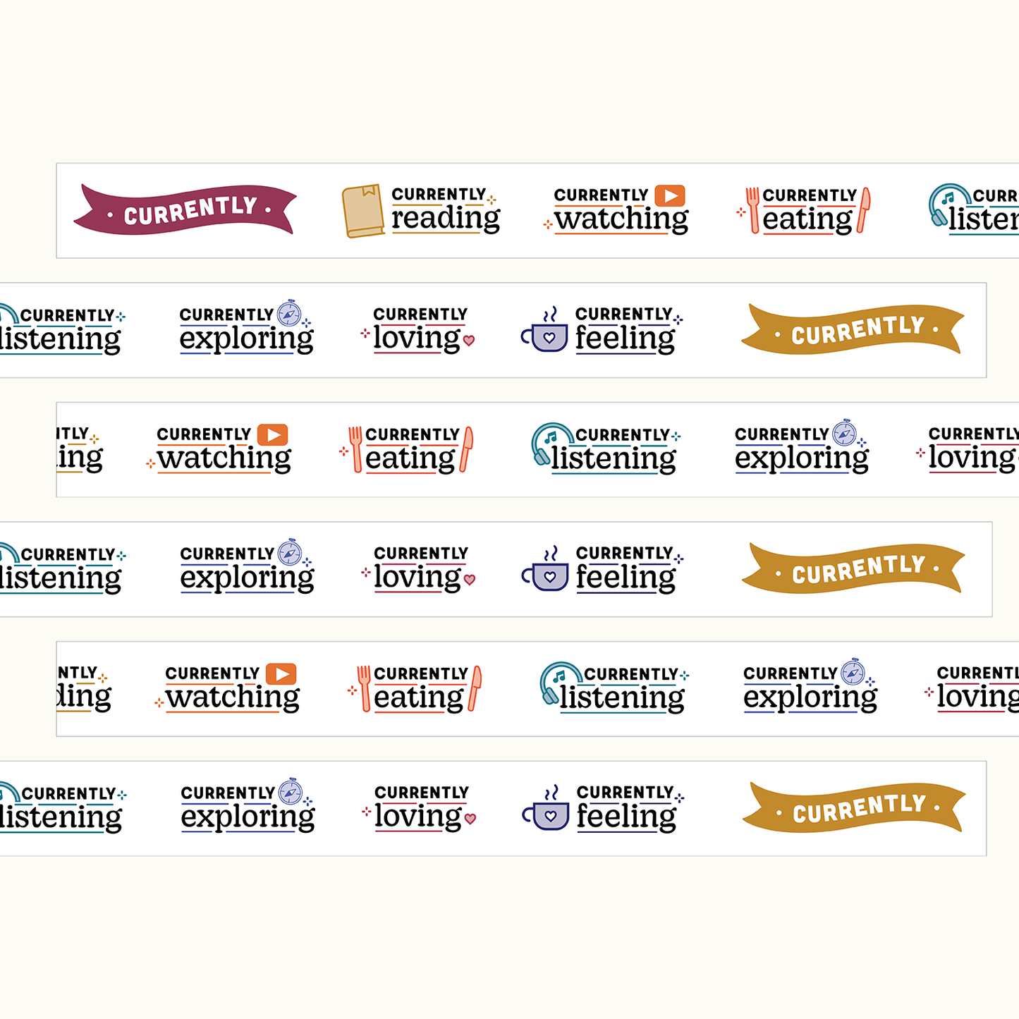 Everyday Explorers Co. Washi Tape - Currently