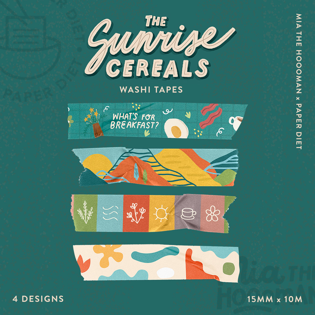 Paper Diet - Washi Tapes - The Sunrise Cereals Series