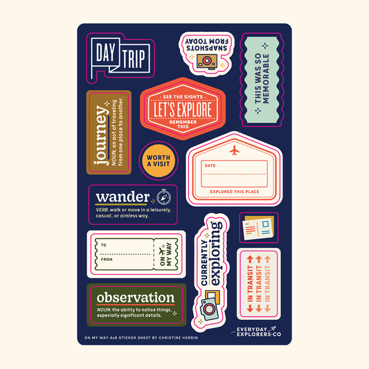 Everyday Explorers Co. Sticker Sheet - On my Way