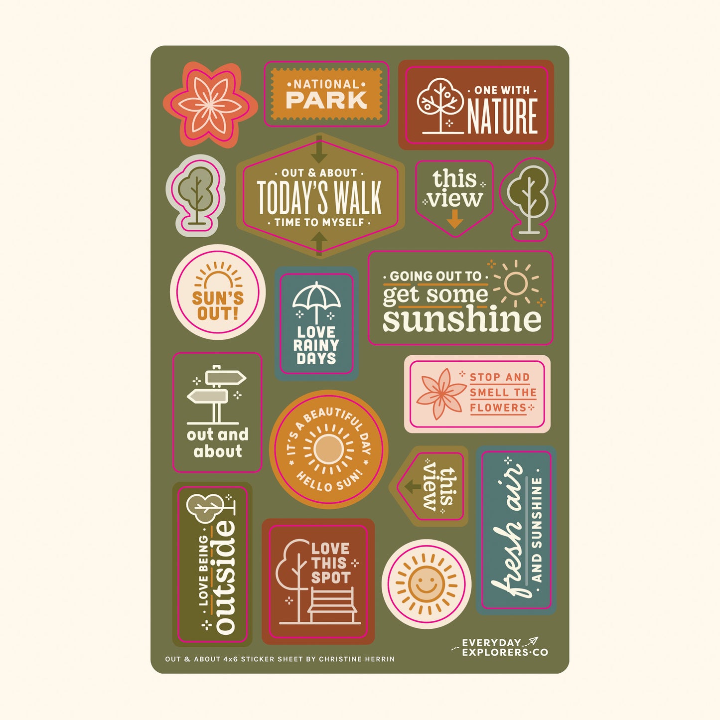 Everyday Explorers Co. Sticker Sheet - Out & About