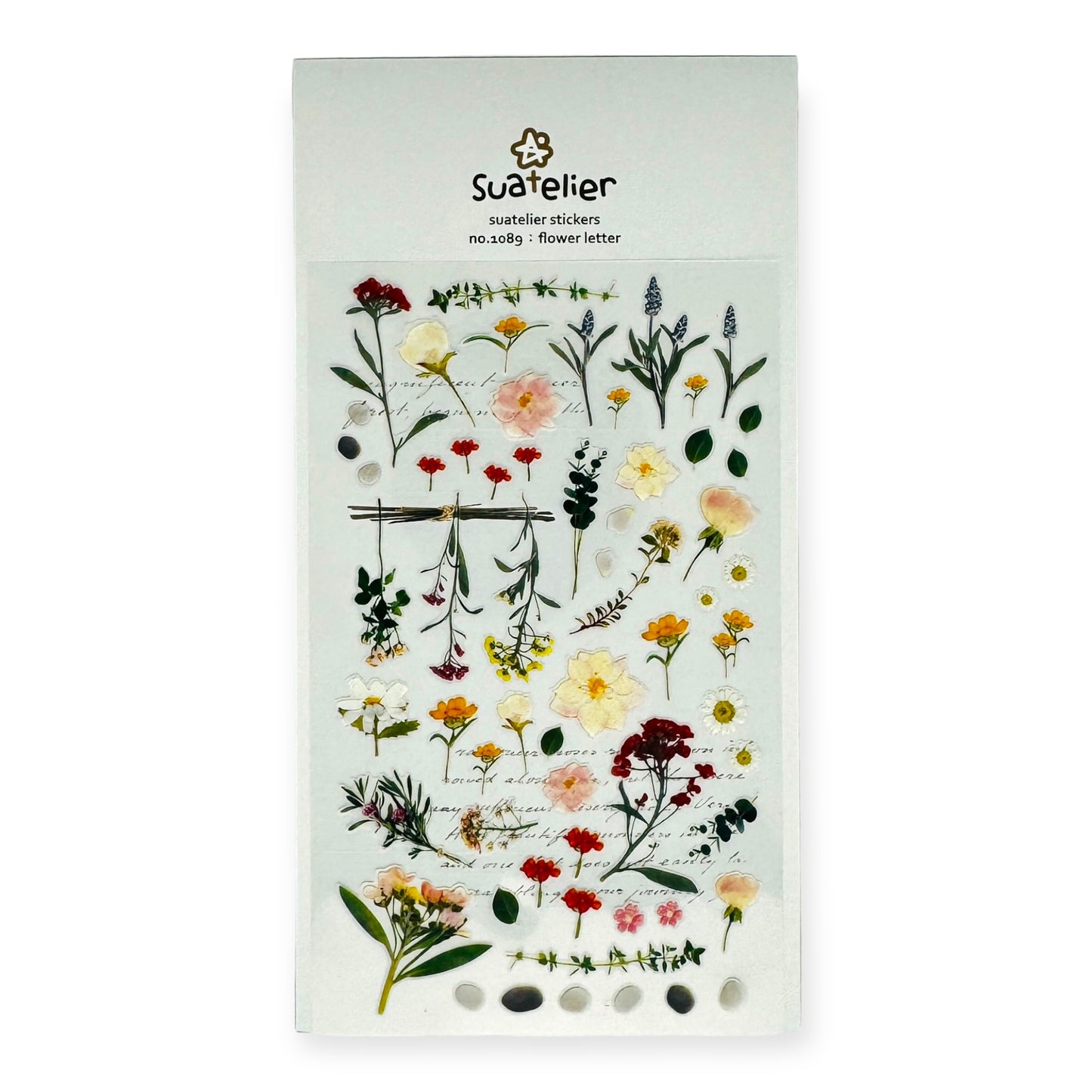 Suatelier Flower Letter Sticker (No. 1089)