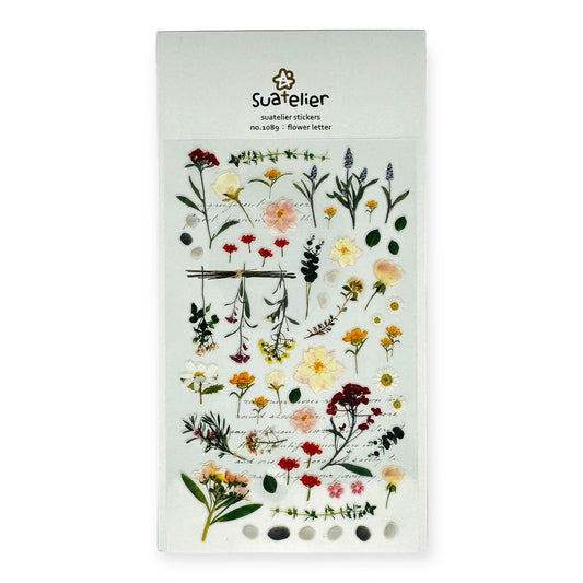 Suatelier Flower Letter Sticker (No. 1089)