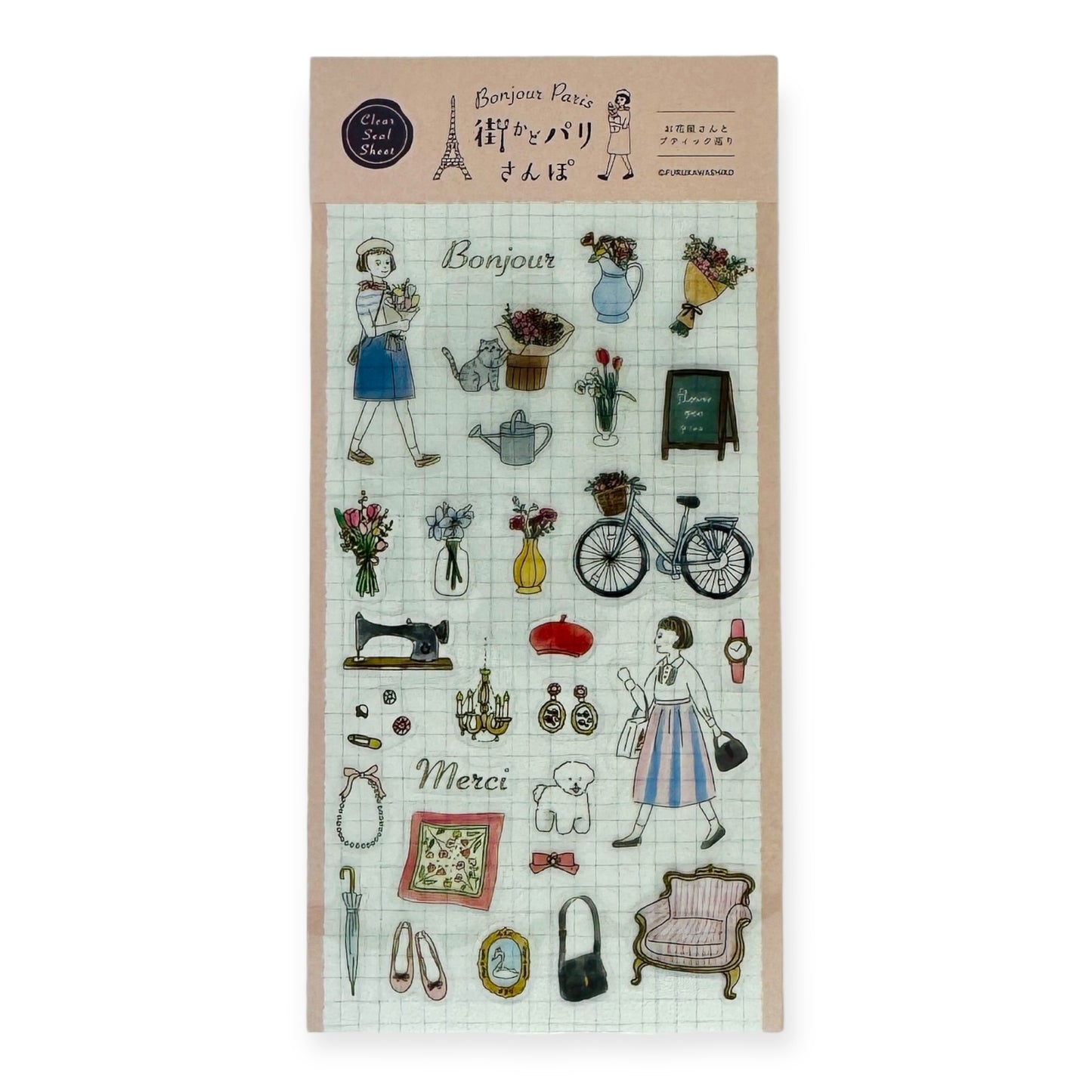 Furukawashiko Sticker Sheet - Paris Street Walk Series