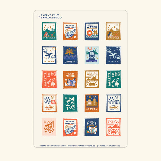 Everyday Explorers Co. Sticker Sheet - Postal