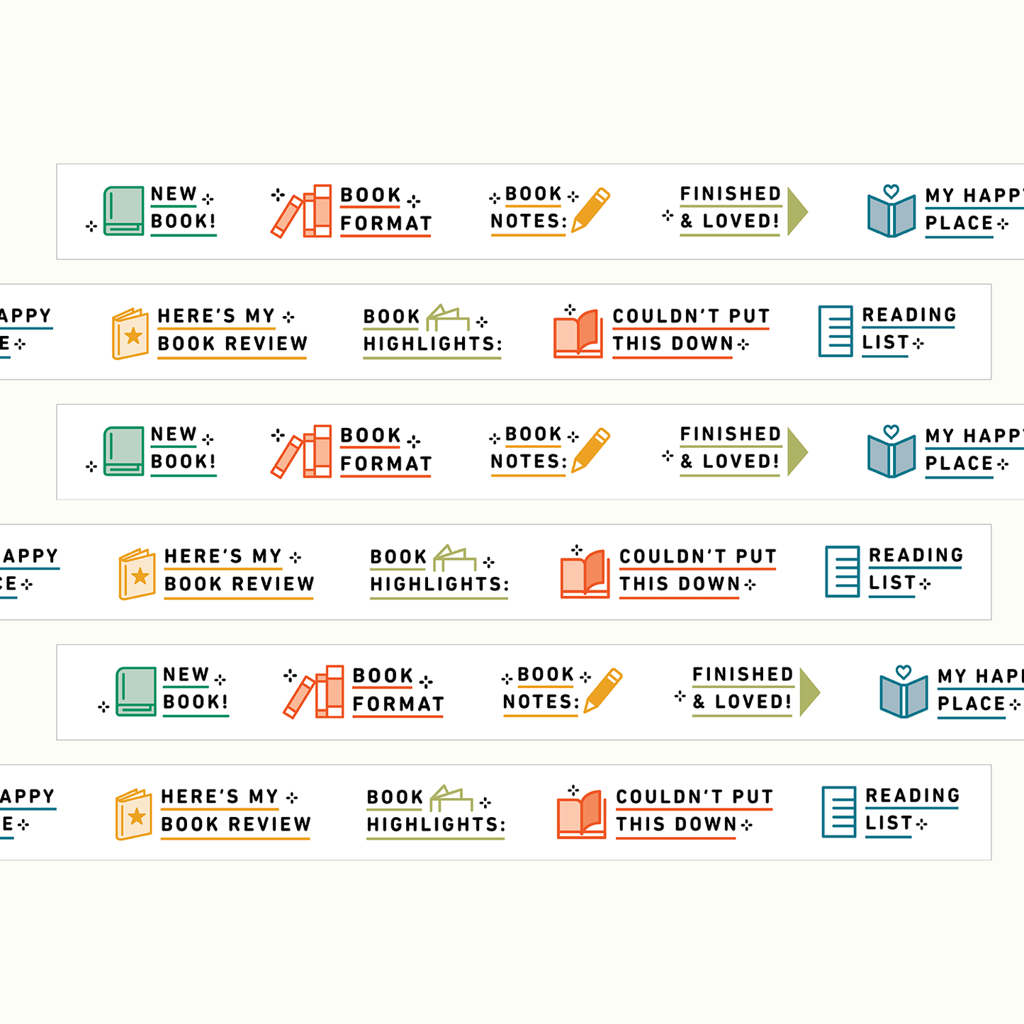 Everyday Explorers Co. Washi Tape - Reading Prompts