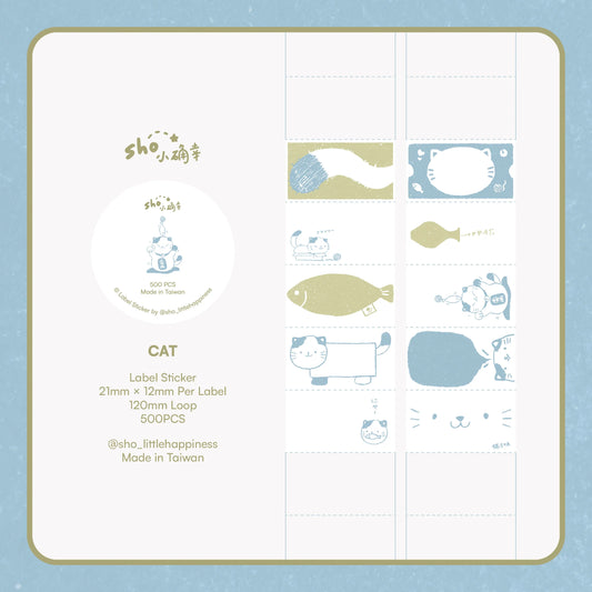 Sho Little Happiness - Cat - Label Sticker