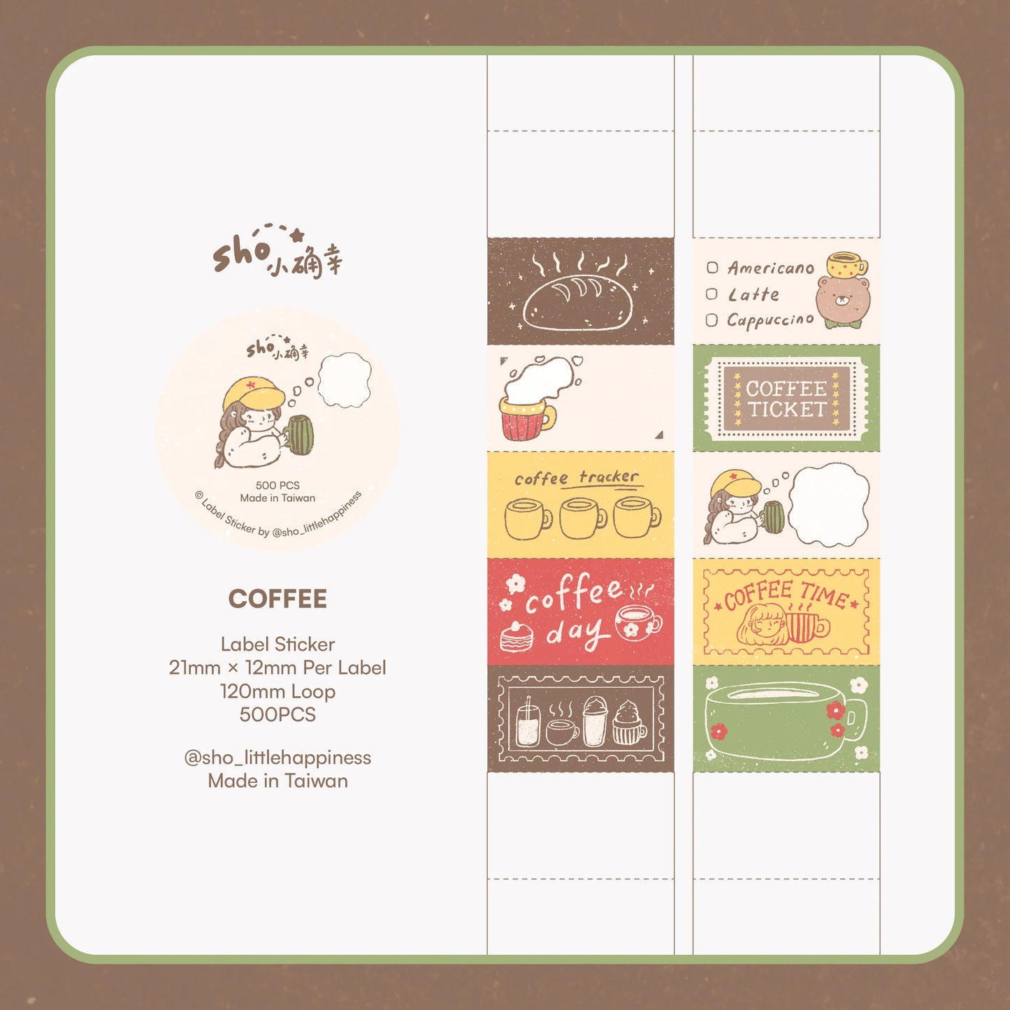 Sho Little Happiness - Coffee - Label Sticker