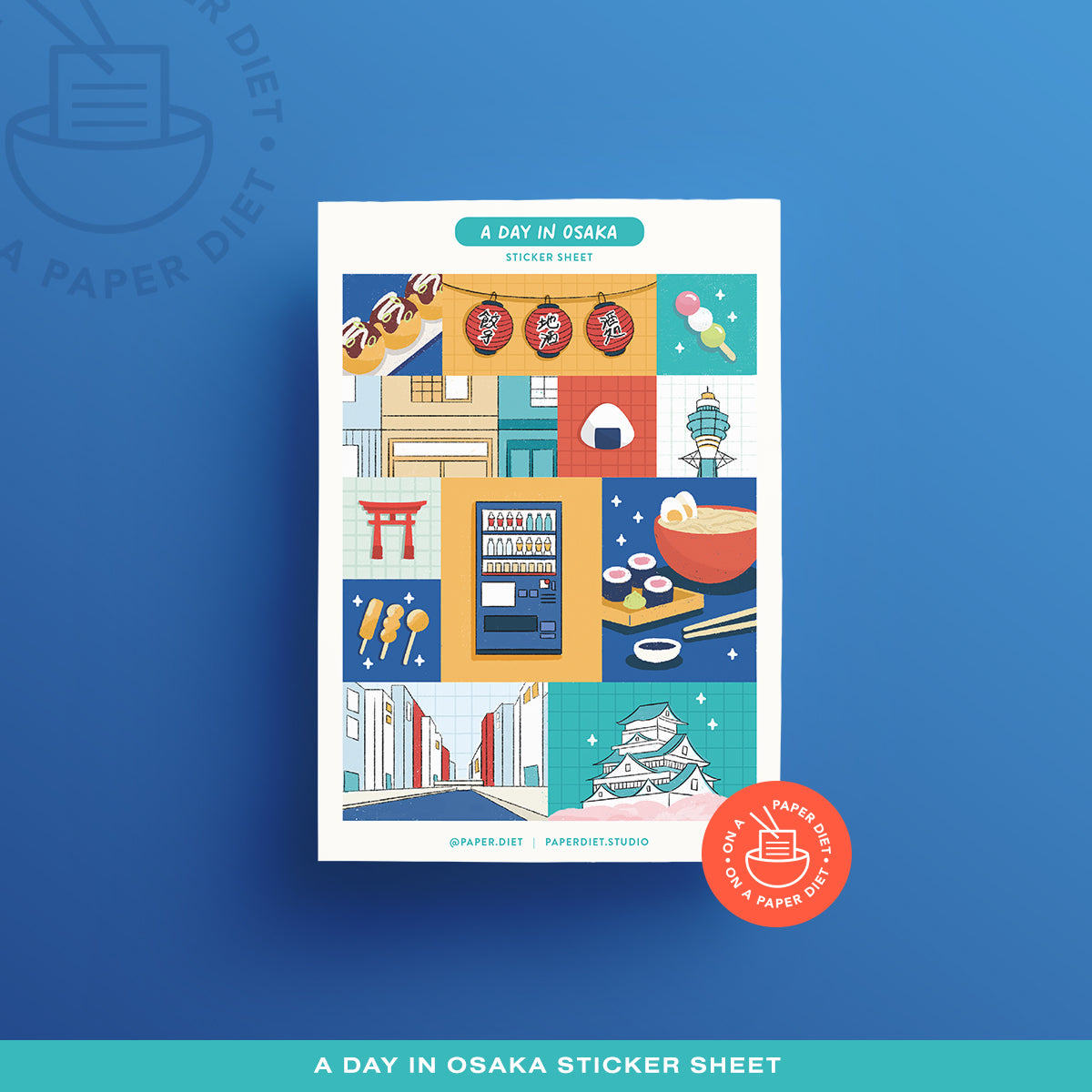 Paper Diet Sticker Sheet - Osaka