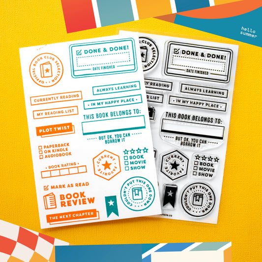 Everyday Explorers Co. Clear Stamp Set - Book Club