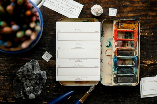 OURS Studio Letter Press Note Pads - Vintage Labels