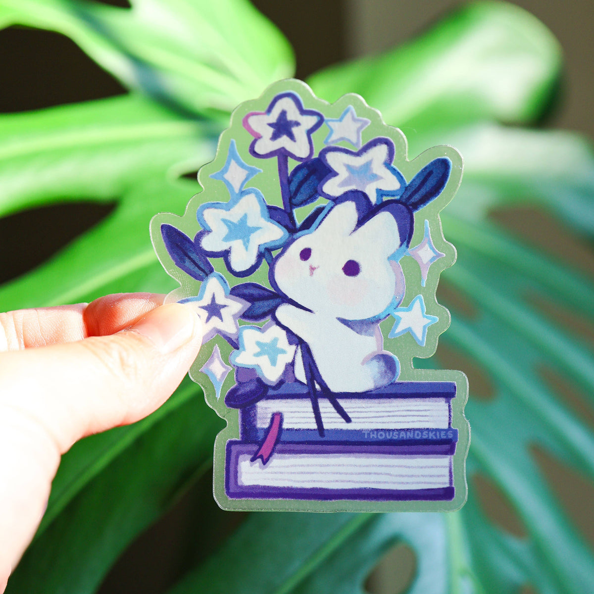 Thousand Skies Vinyl Sticker (Transparent) Rabbit's Star Bouquet