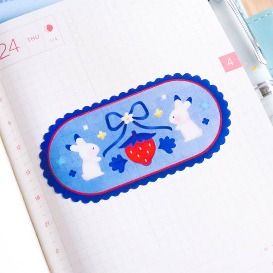 Thousand Skies Vinyl Sticker (Transparent) Strawberry Bunnies