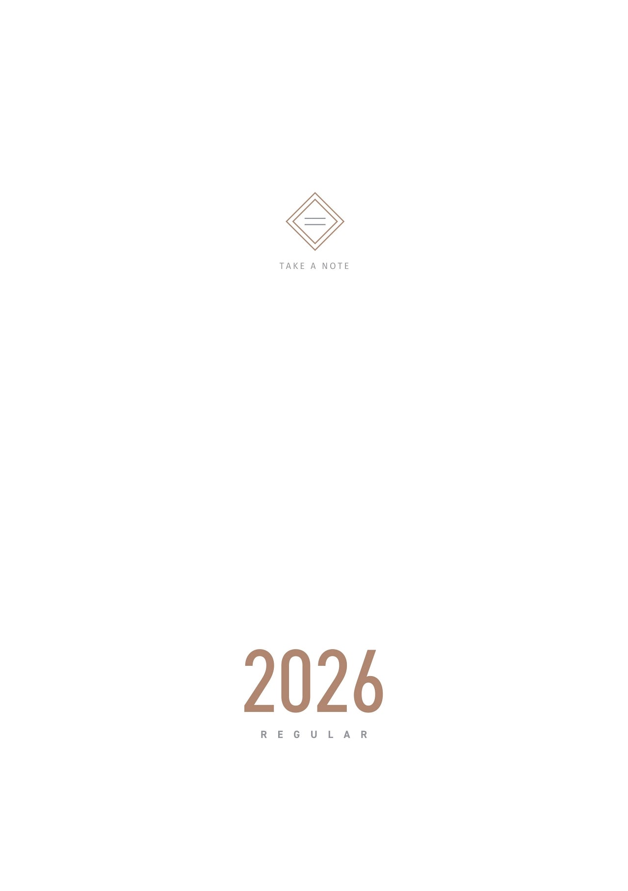 TAKE A NOTE 2026 REGULAR PLANNER - English ver. A5 (Pre-Order)