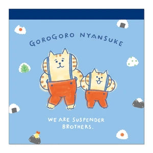 Mind Wave Memo Pad - NyanSuke Suspender Blue