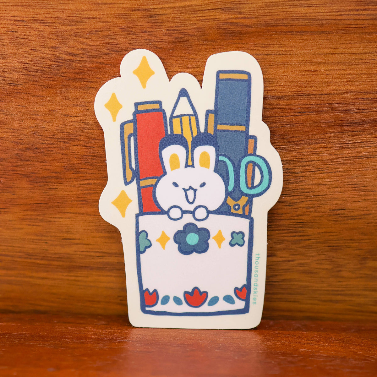 Thousand Skies Vinyl Sticker (Holographic) Pen Holder