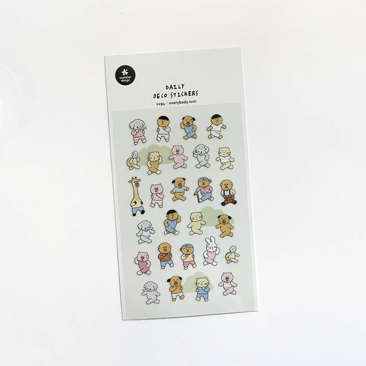 Suatelier Sticker Sheet - Everybody run!