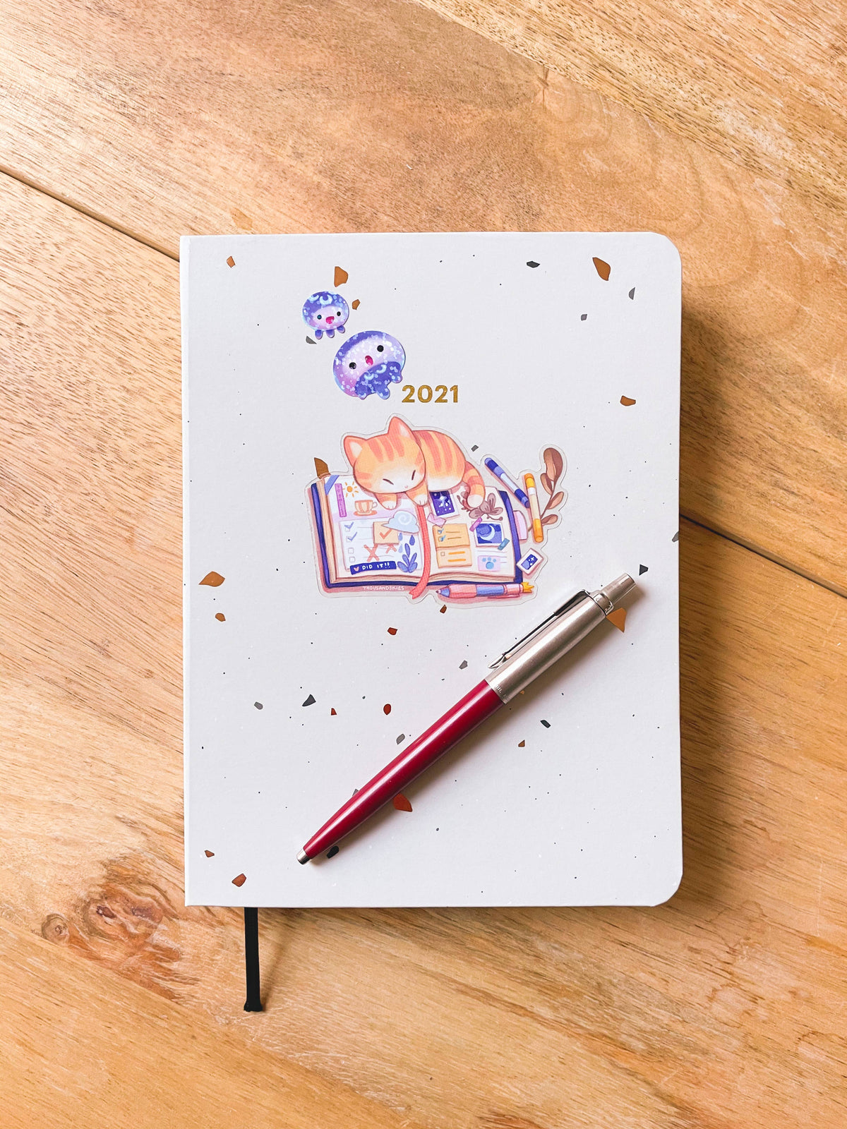 Thousand Skies Vinyl Sticker (Transparent) Kitten's Journal