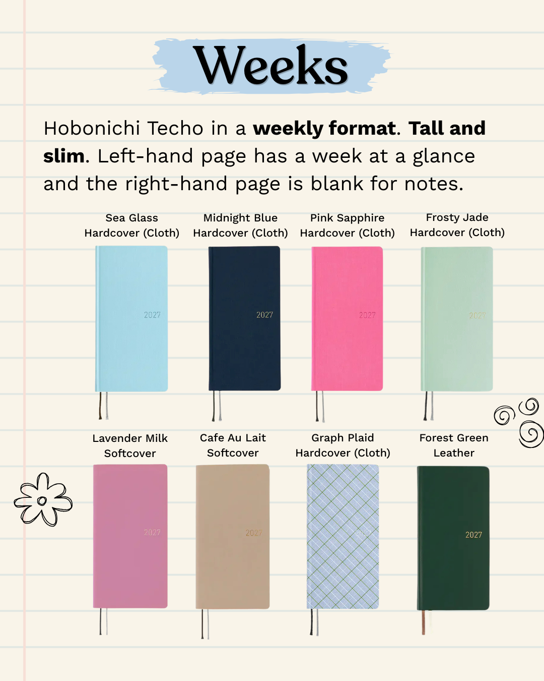 2027 Hobonichi Weeks - IN-STORE PICK UP ONLY