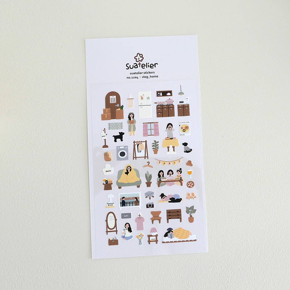 Suatelier Sticker Sheet - Vlog_home