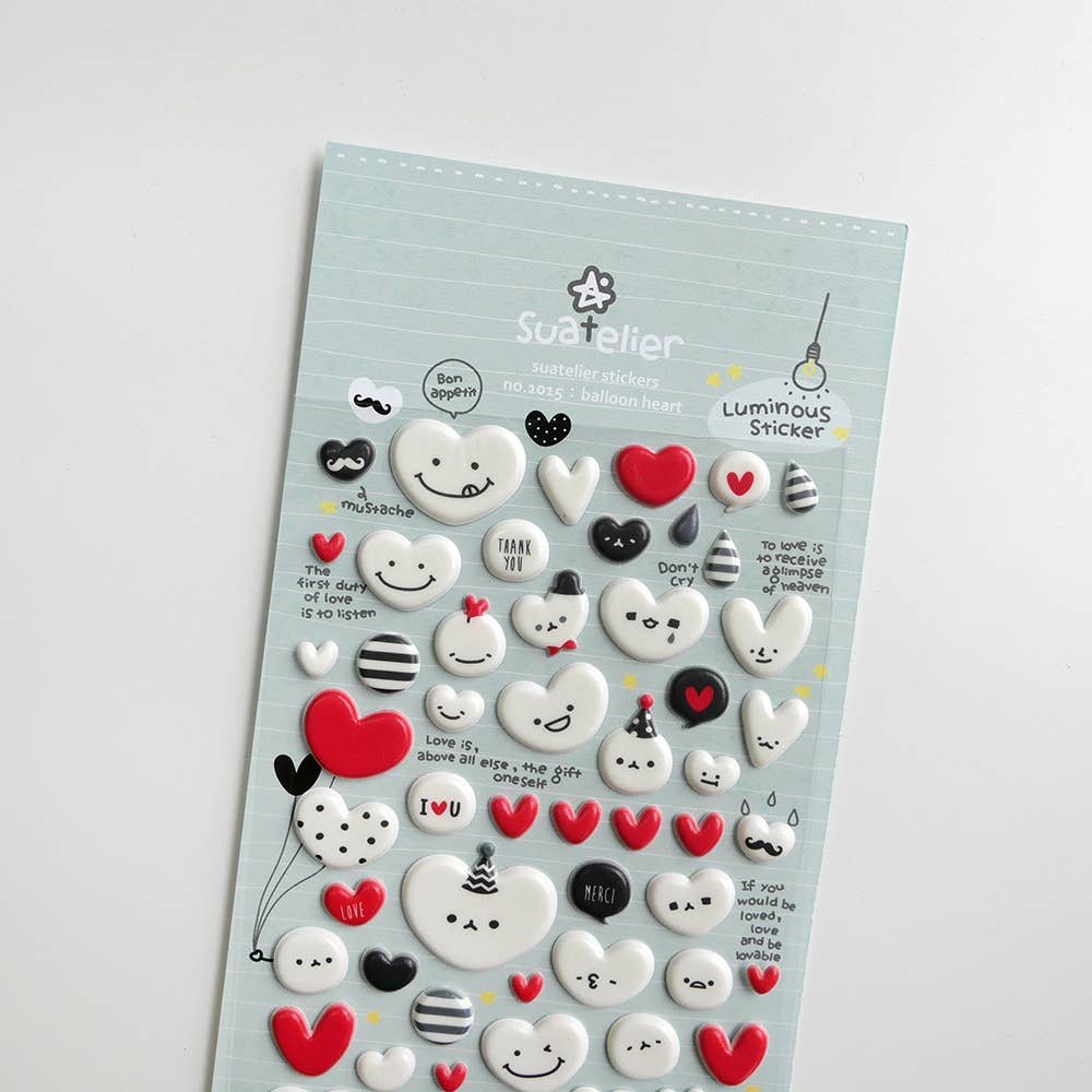 Suatelier Sticker Sheet - Balloon Heart