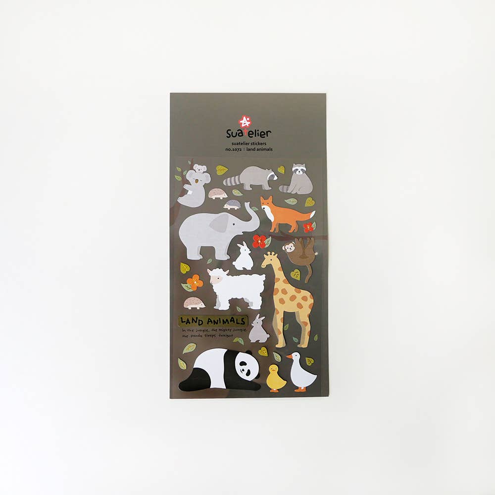 Suatelier Sticker Sheet - Land Animals