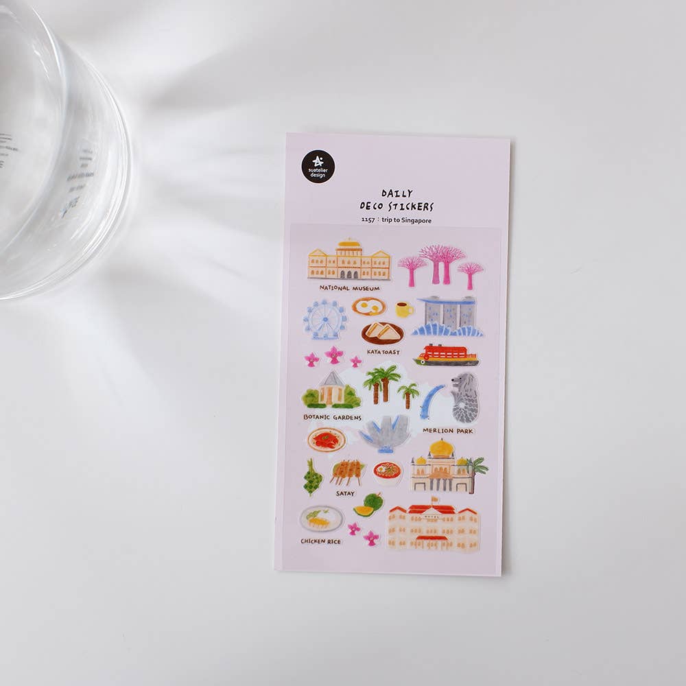 Suatelier Sticker Sheet - Trip to Singapore