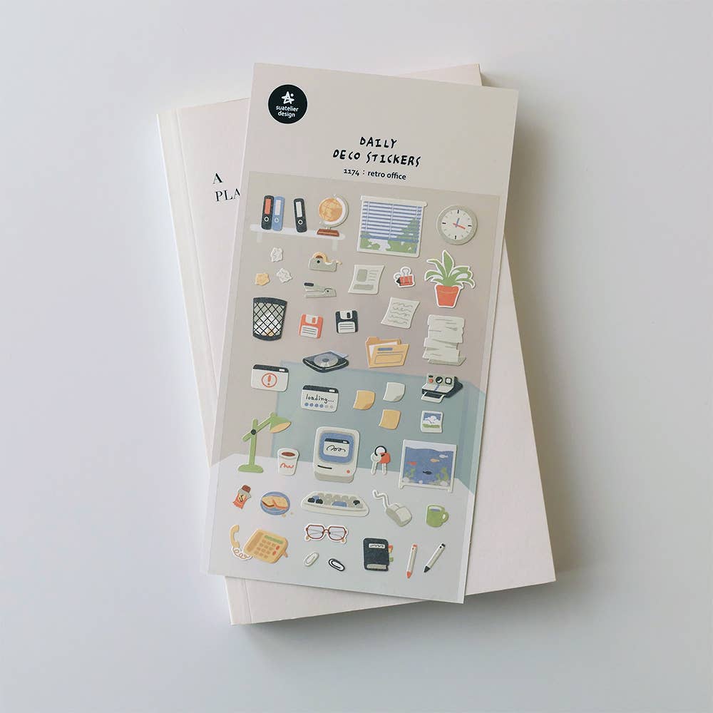 Suatelier Sticker Sheet - Retro office
