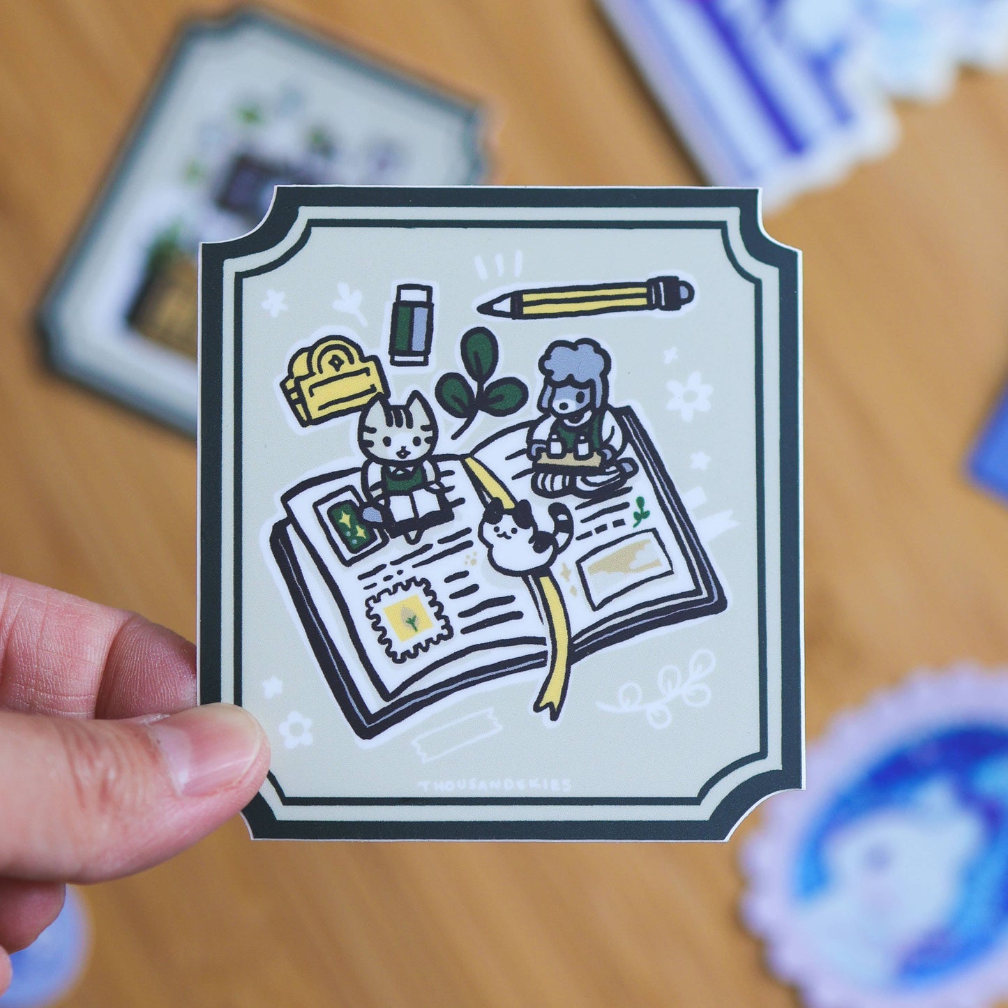 Thousand Skies Vinyl Sticker Open Book