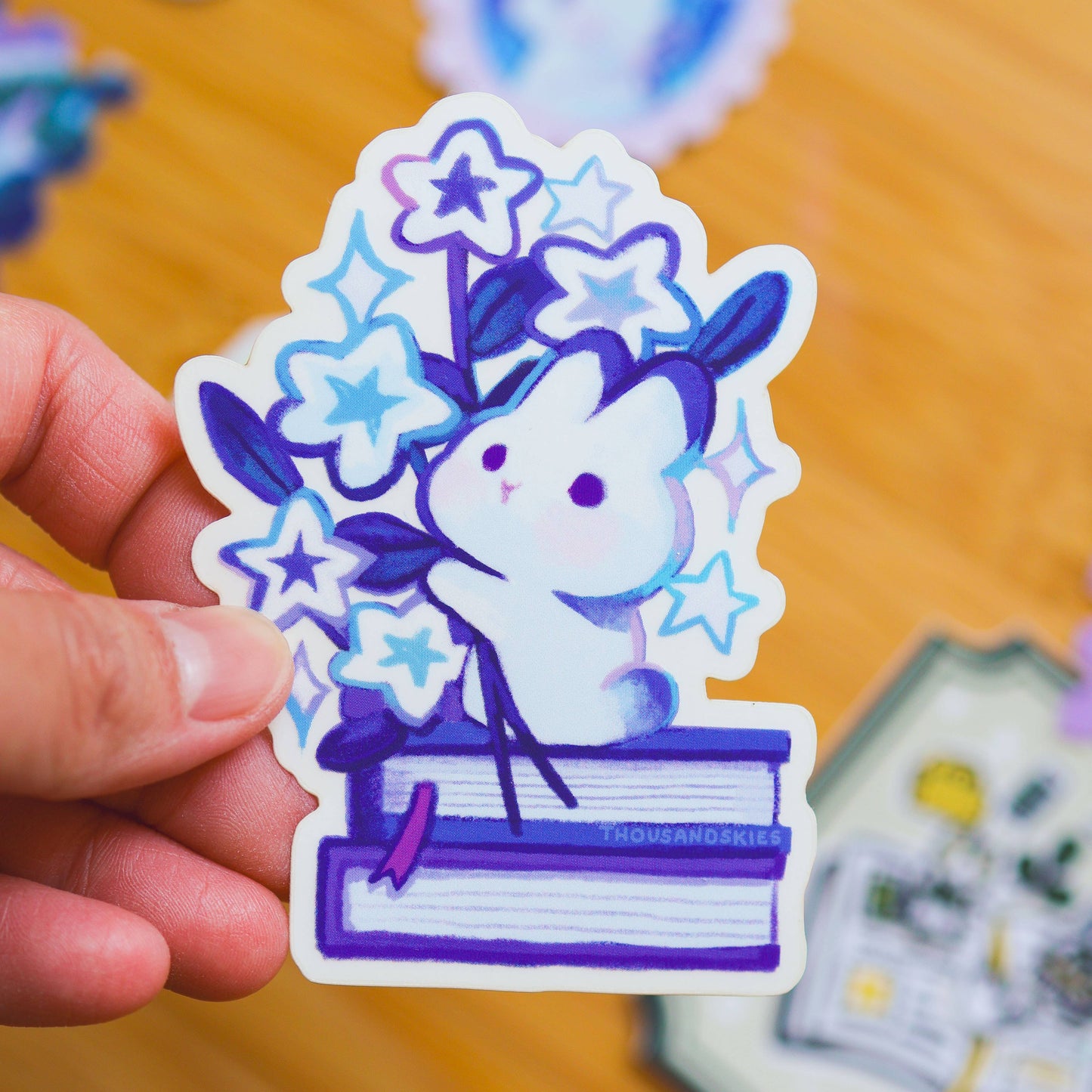Thousand Skies Vinyl Sticker (Transparent) Rabbit's Star Bouquet