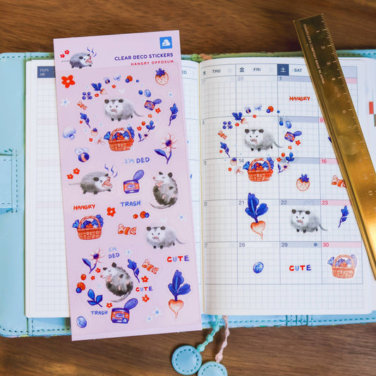 Thousand Skies Sticker Sheet (Clear) - Hangry Opposum