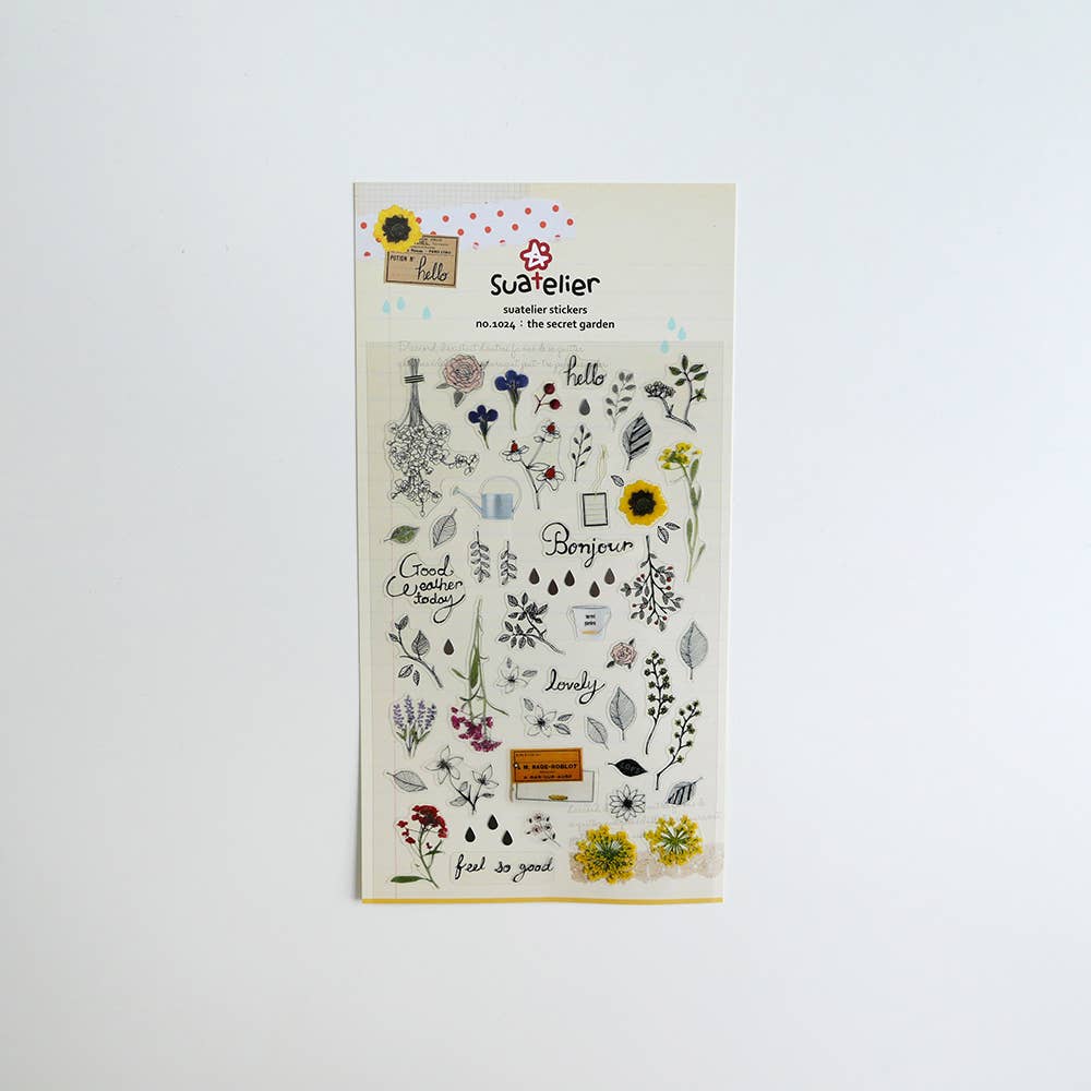 Suatelier Sticker Sheet - The Secret Garden