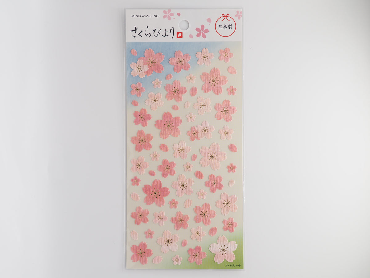Mind Wave Sticker Sheet - Sakura Biyori - Paper Cherry Blossom