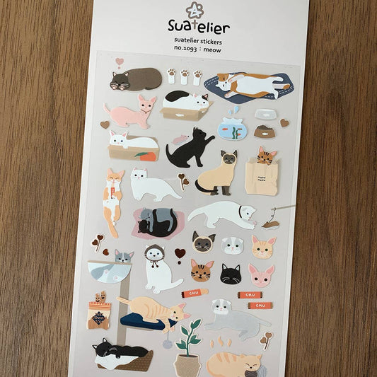 Suatelier Sticker Sheet - Meow