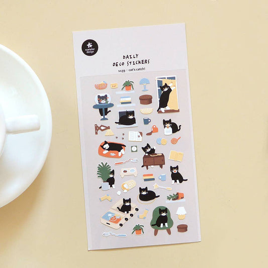 Suatelier Sticker Sheet - Cat's Catch!