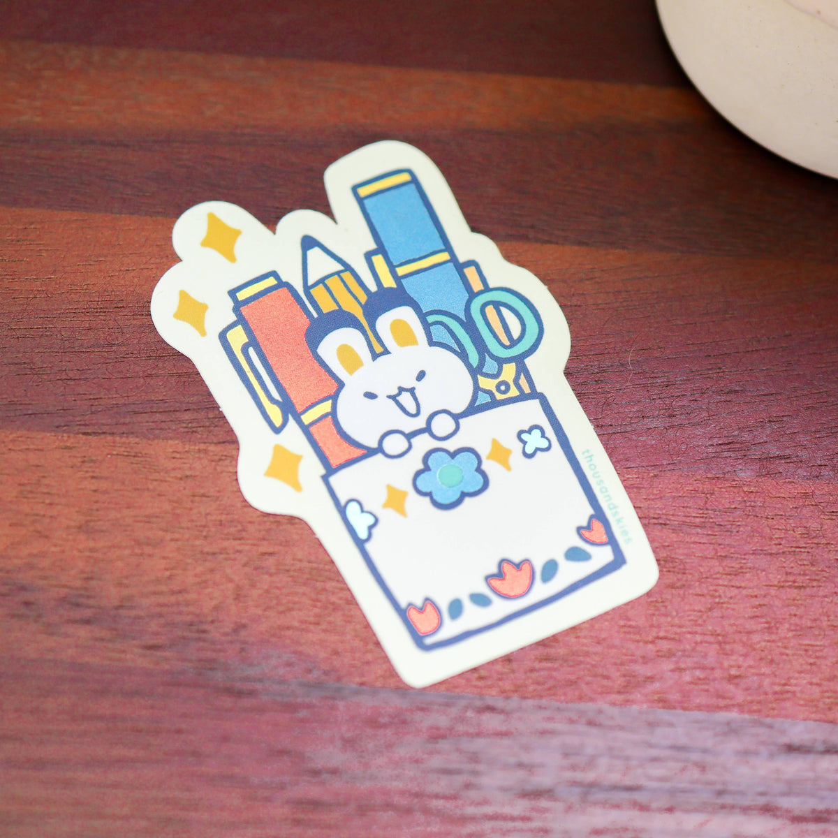 Thousand Skies Vinyl Sticker (Holographic) Pen Holder