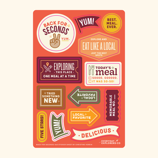 Everyday Explorers Co. Sticker Sheet - Back for Seconds