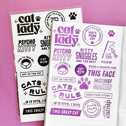 Everyday Explorers Co. Clear Stamp Set - Cat Parent