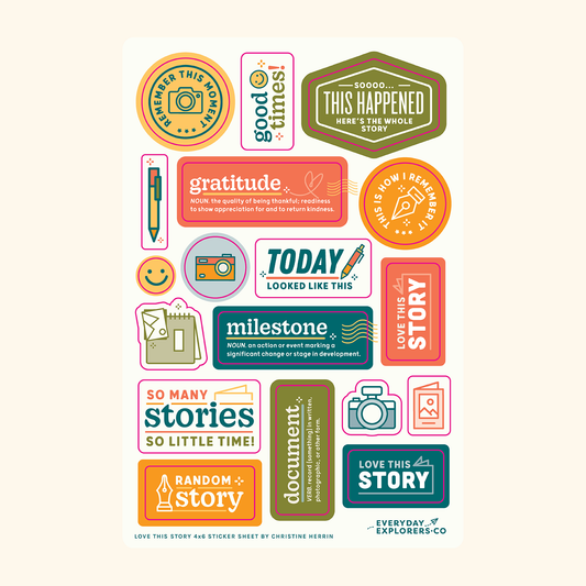 Everyday Explorers Co. Sticker Sheet - Love This Story