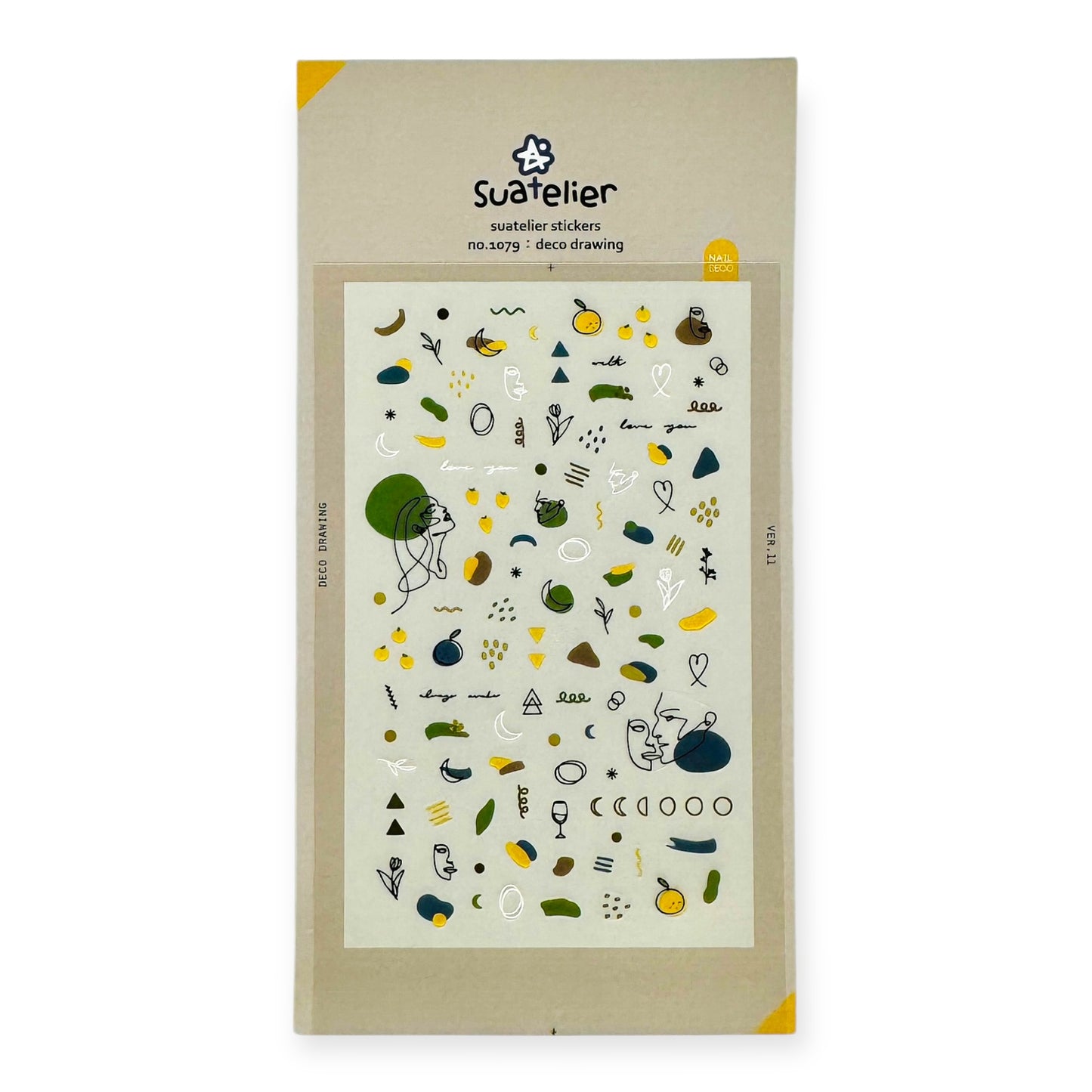 Suatelier Deco Drawing Sticker/Nail Deco (No. 1079)