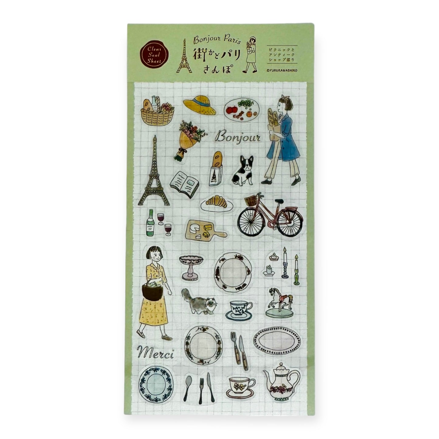 Furukawashiko Sticker Sheet - Paris Street Walk Series