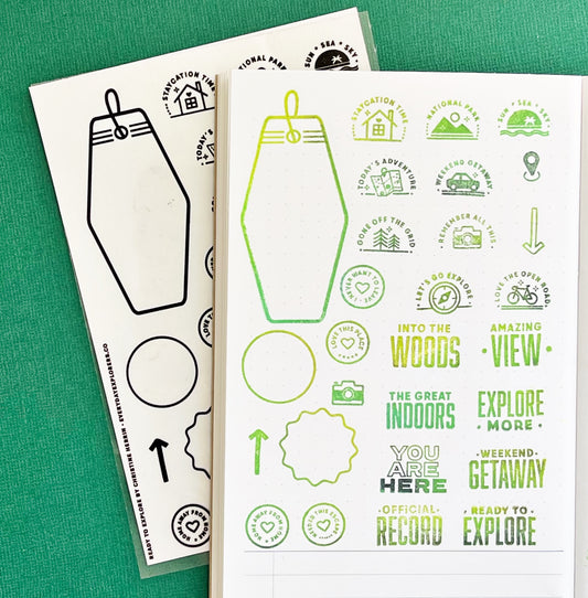 Everyday Explorers Co. Clear Stamp Set - Ready to Explore