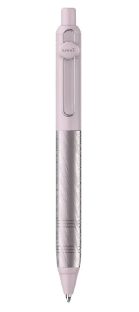 Uni-ball Zento Gel Pen Flow Model - 0.5 mm, Black Ink - Aluminum Anthurium Pink Limited Edition)