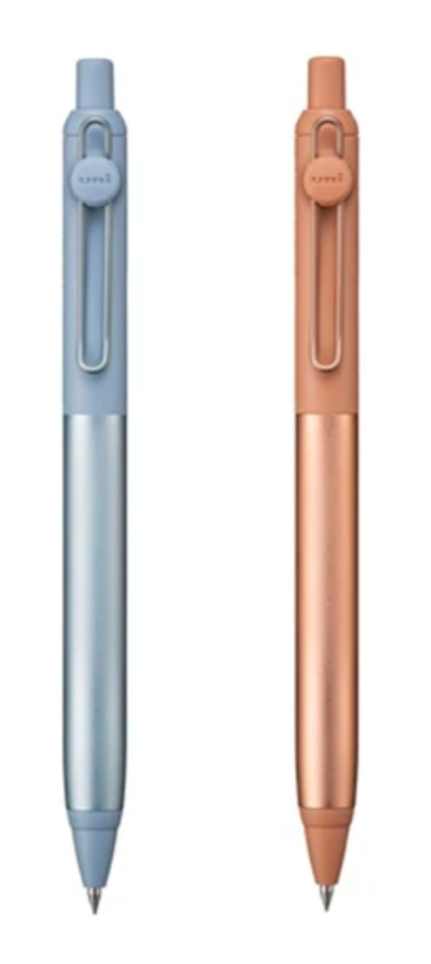 Uni-ball Zento Gel Pen Flow Model - 0.38 mm, Black Ink - Metallic Body (Limited Edition)